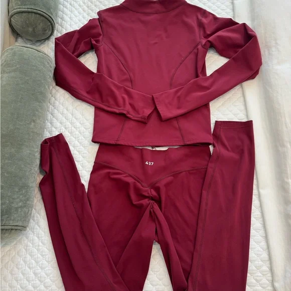 437 Mahogany Small jacket and Medium leggings